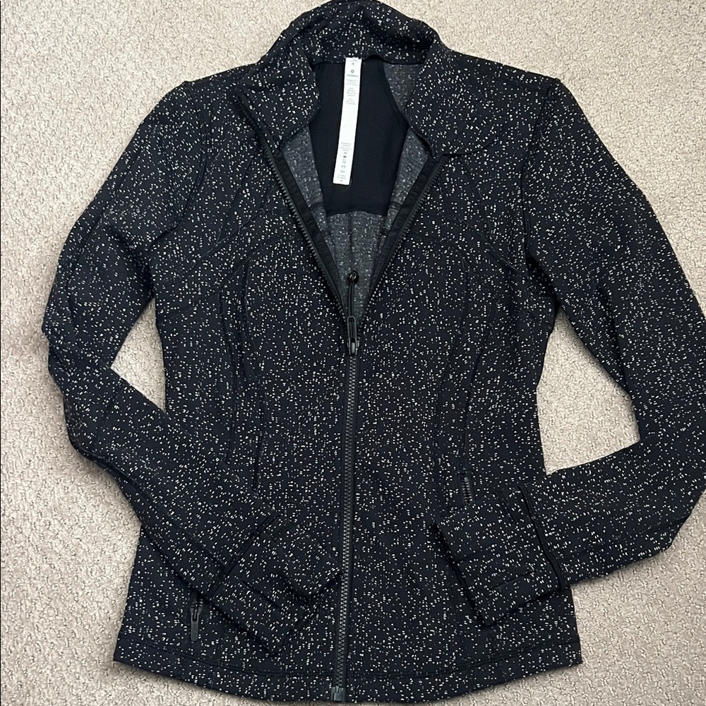 lululemon athletica Black and White Speckled Define Jacket size 6